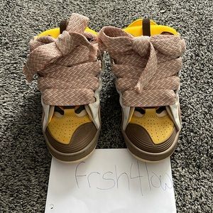 Lanvin Curb Sneaker Beige Yellow